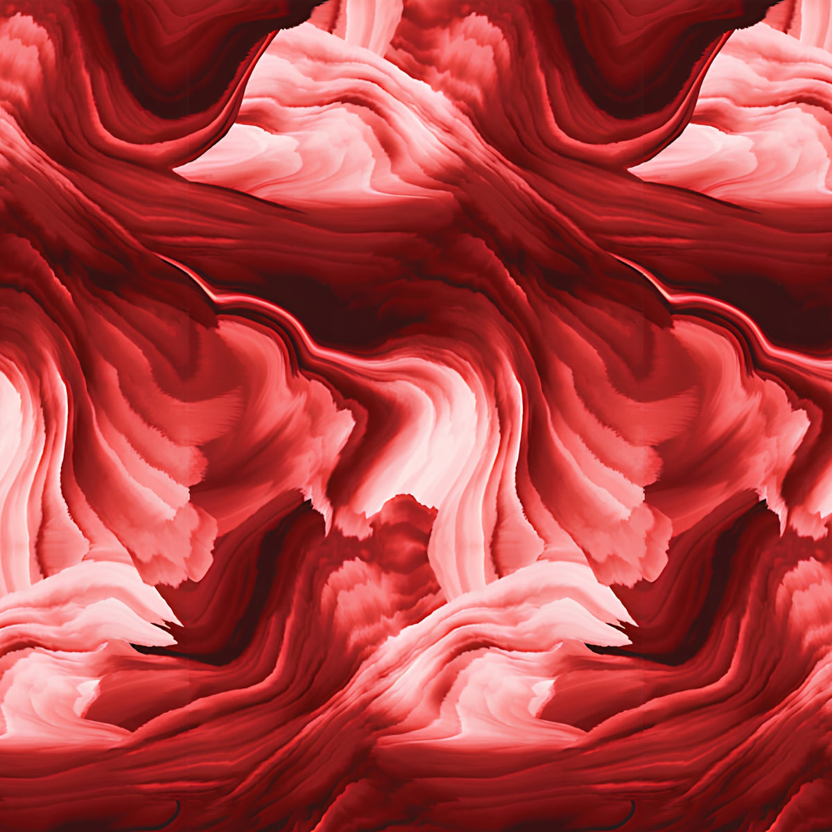 Glacier Waves Red crimson burgundy blush swirling watercolour ombre tonal blender quilting cotton for Christmas quilts bold red patchwork sewing projects