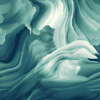 Glacier Waves Teal deep teal aqua white swirling watercolour ombre tonal blender quilting cotton for ocean coastal quilts cool-toned patchwork sewing projects