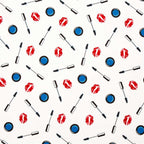 Lipstick mascara makeup red blue black cream fabric for girls quilts novelty cosmetic bag patchwork sewing projects
