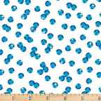 Turquoise sequin sparkle stars white Y2K fabric for girls quilts glamorous pouches novelty patchwork sewing projects