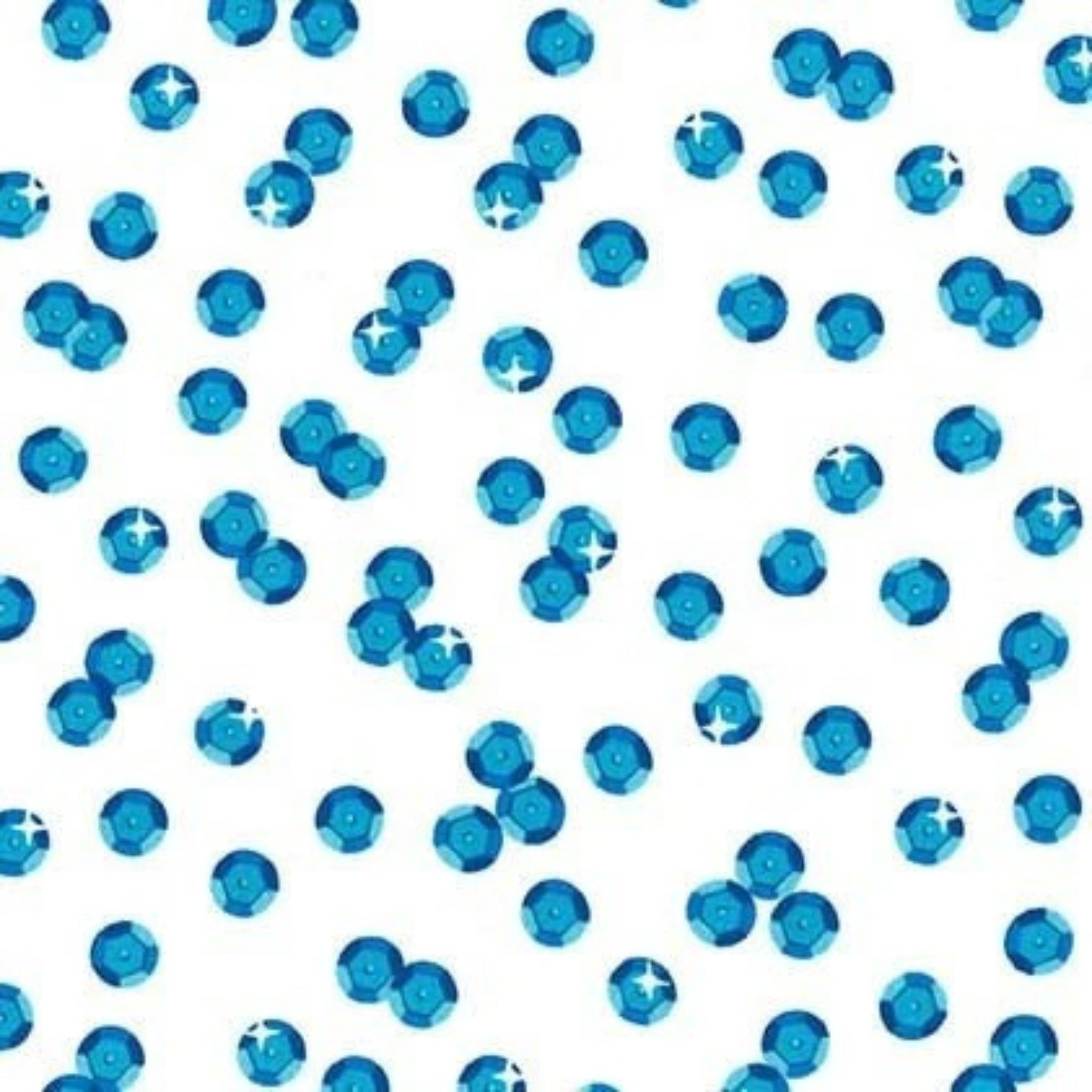 Turquoise sequin sparkle stars white Y2K fabric for girls quilts glamorous pouches novelty patchwork sewing projects