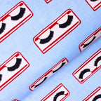 False eyelashes red white black powder blue Y2K novelty fabric for girls quilts cosmetic bags patchwork sewing projects