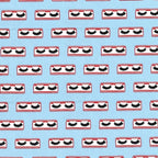 False lashes red white black powder blue Y2K novelty fabric for girls quilts cosmetic bags patchwork sewing projects