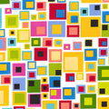 Rainbow nested squares geo multi-colour white fabric for quilts bags accessories and patchwork sewing projects Loralie Harris Designs