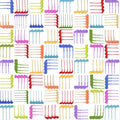 Novelty golf clubs woven geometric multi-colour white fabric for golf quilts bags accessories and golfer gifts Loralie Harris Designs
