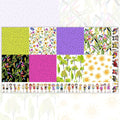 Novelty golf patch panel multi-colour with golf ladies border and coordinate prints fabric for golf quilts bags and golfer gifts Loralie Harris Designs