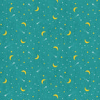 Gone Glamping Moon & Stars Teal - Wilmington - Three Wishes Patchwork Fabric