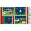 Gone Glamping Placemats Panel - Wilmington - Three Wishes Patchwork Fabric