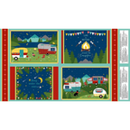 Gone Glamping Placemats Panel - Wilmington - Three Wishes Patchwork Fabric