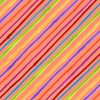Rainbow diagonal bias stripe coral orange fabric for quilts bags binding borders and patchwork sewing projects Loralie Harris Designs