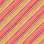 Rainbow diagonal bias stripe coral orange fabric for quilts bags binding borders and patchwork sewing projects Loralie Harris Designs