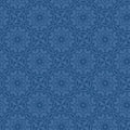 Tonal medallion floral geometric navy blue fabric for quilts backgrounds and garden-themed patchwork projects