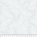 Tonal light gray fabric with an all-over patterned wave or fan-shaped texture