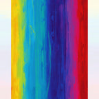 Rainbow ombré stripe digital print blue turquoise green yellow orange red pink purple fabric for feature quilts backgrounds and bold patchwork sewing projects