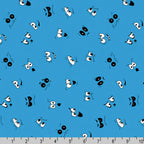 Novelty cartoon faces emotions expressions blue fabric for I Spy quilts kids classroom school quilts and children's patchwork projects