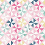 I'd Rather Be Glamping Pinwheels Pink - Riley Blake - Three Wishes Patchwork Fabric