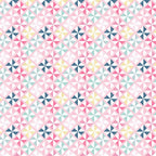 Geometric pinwheel patchwork print pink mint navy mustard yellow white quilting fabric for quilts bags cushions and nursery décor