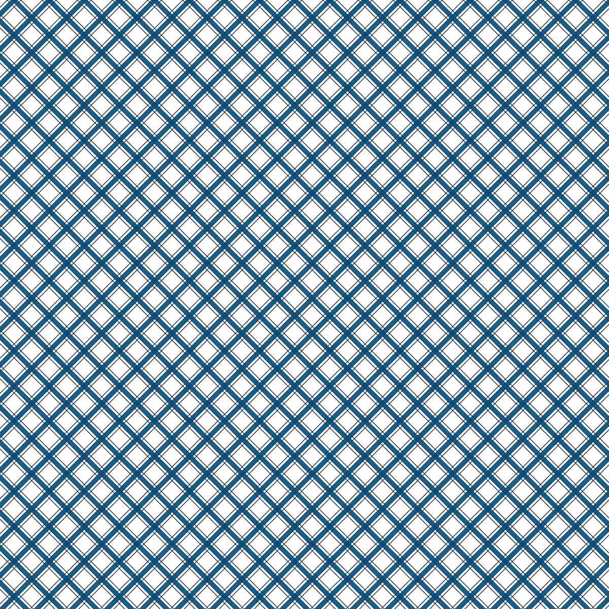 Diagonal plaid lattice navy blue white geometric quilting fabric for sashing binding cushions and bag linings