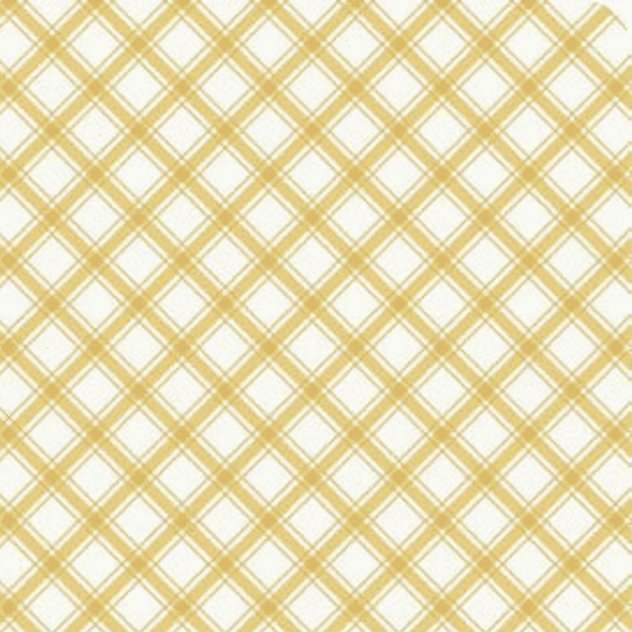 I'd Rather Be Glamping Plaid Coordinate Yellow - Riley Blake - Three Wishes Patchwork Fabric