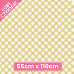 Mustard yellow and white diagonal plaid quilting cotton fabric. Ideal for blender and binding