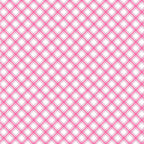 Diagonal plaid lattice hot pink white geometric quilting fabric for sashing binding cushions and bag linings