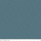 Tonal branch leaf pattern teal blue-green fabric for quilts backgrounds and nature-inspired patchwork projects