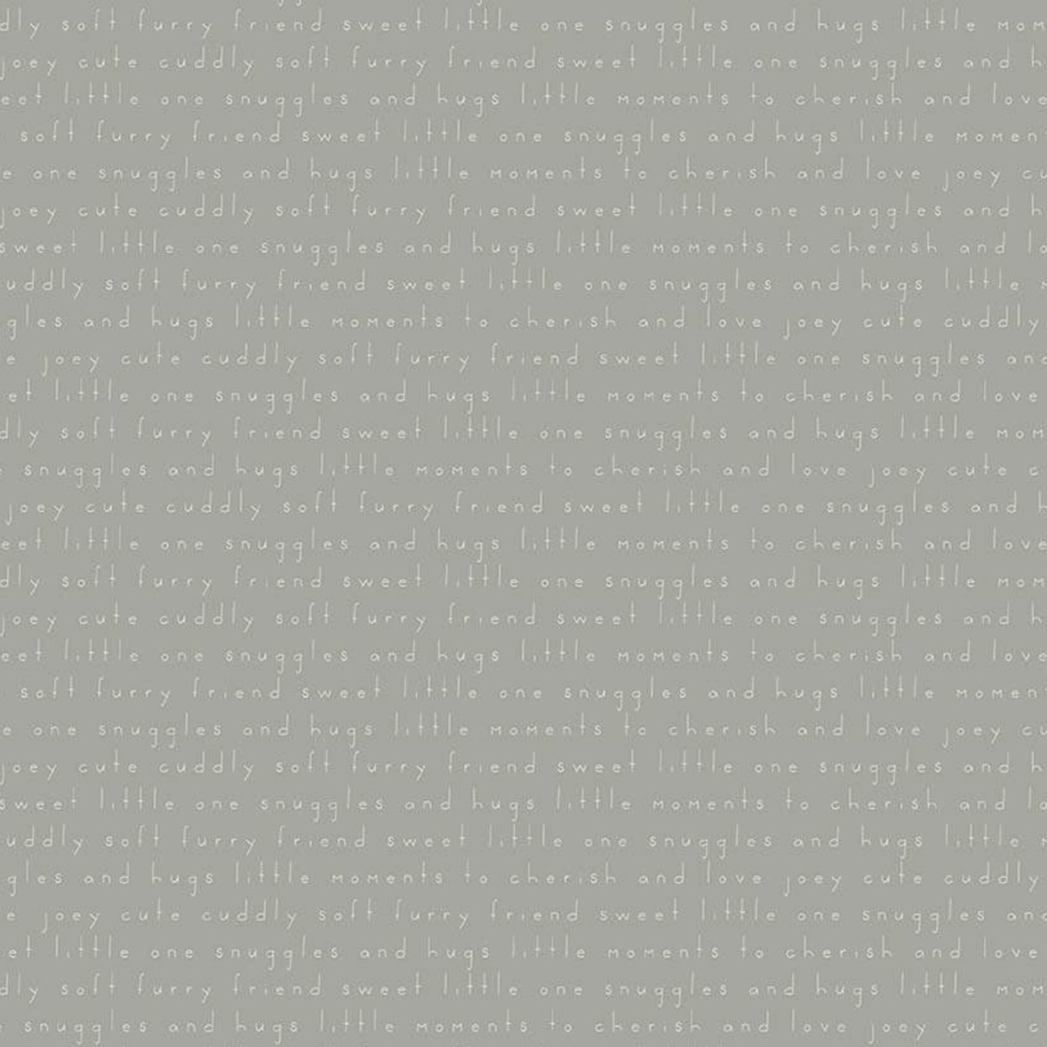 Joey: Words (Grey) | 20cm x 110cm