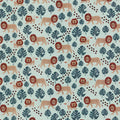 Walking lions rust manes monstera leaves mint background kids novelty quilting fabric for children's quilts nursery décor and baby sewing projects