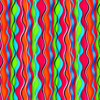 Neon wavy stripes hot pink orange lime green cyan blue with black and white lines rainbow stripe quilting fabric for sashing binding borders tote bags and bold quilts