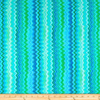 Chevron zigzag stripes turquoise lime green fabric for quilting and patchwork sewing projects