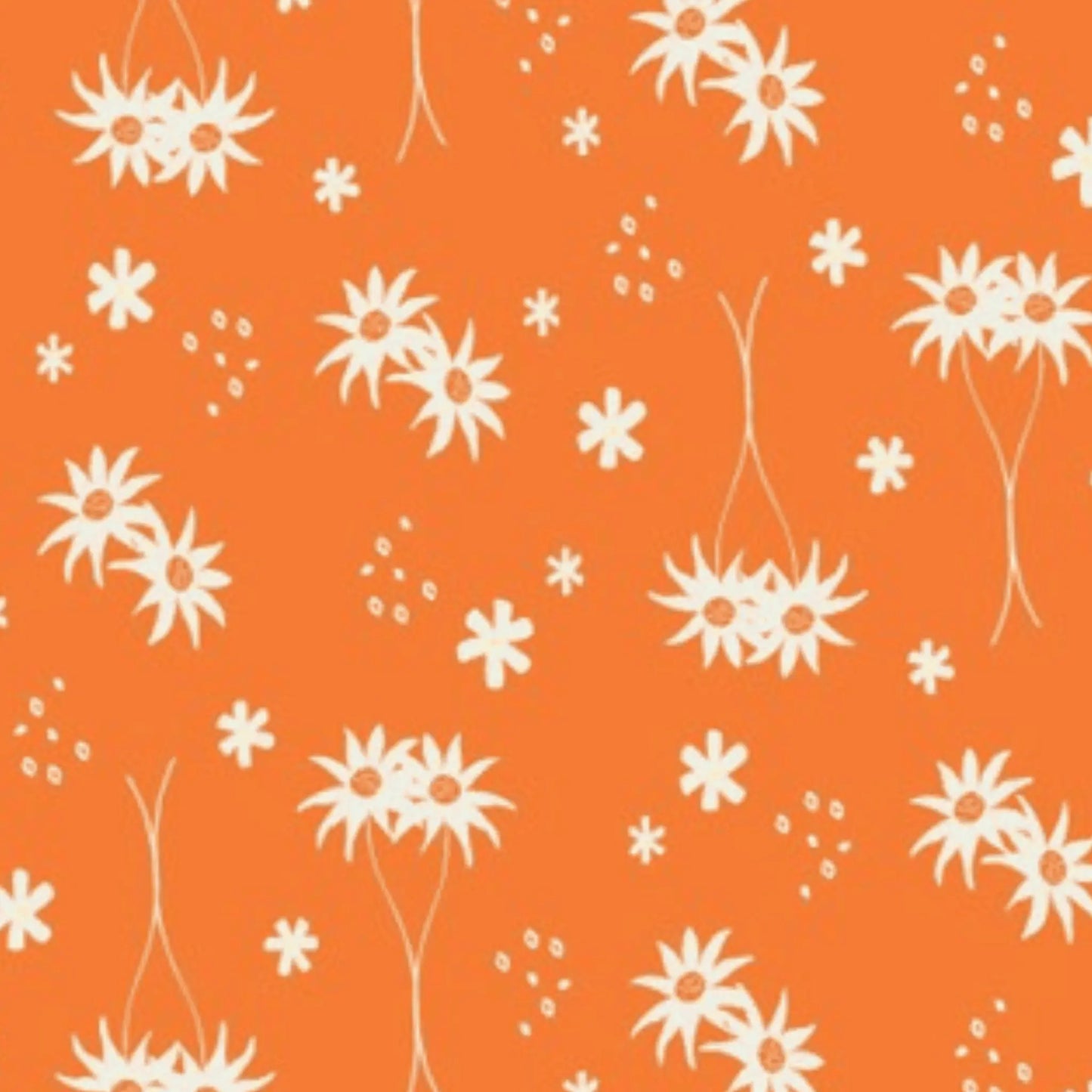 Australiana Floral Little Flannel Orange - Amanda Joy KK Fabrics - Three Wishes Patchwork Fabric