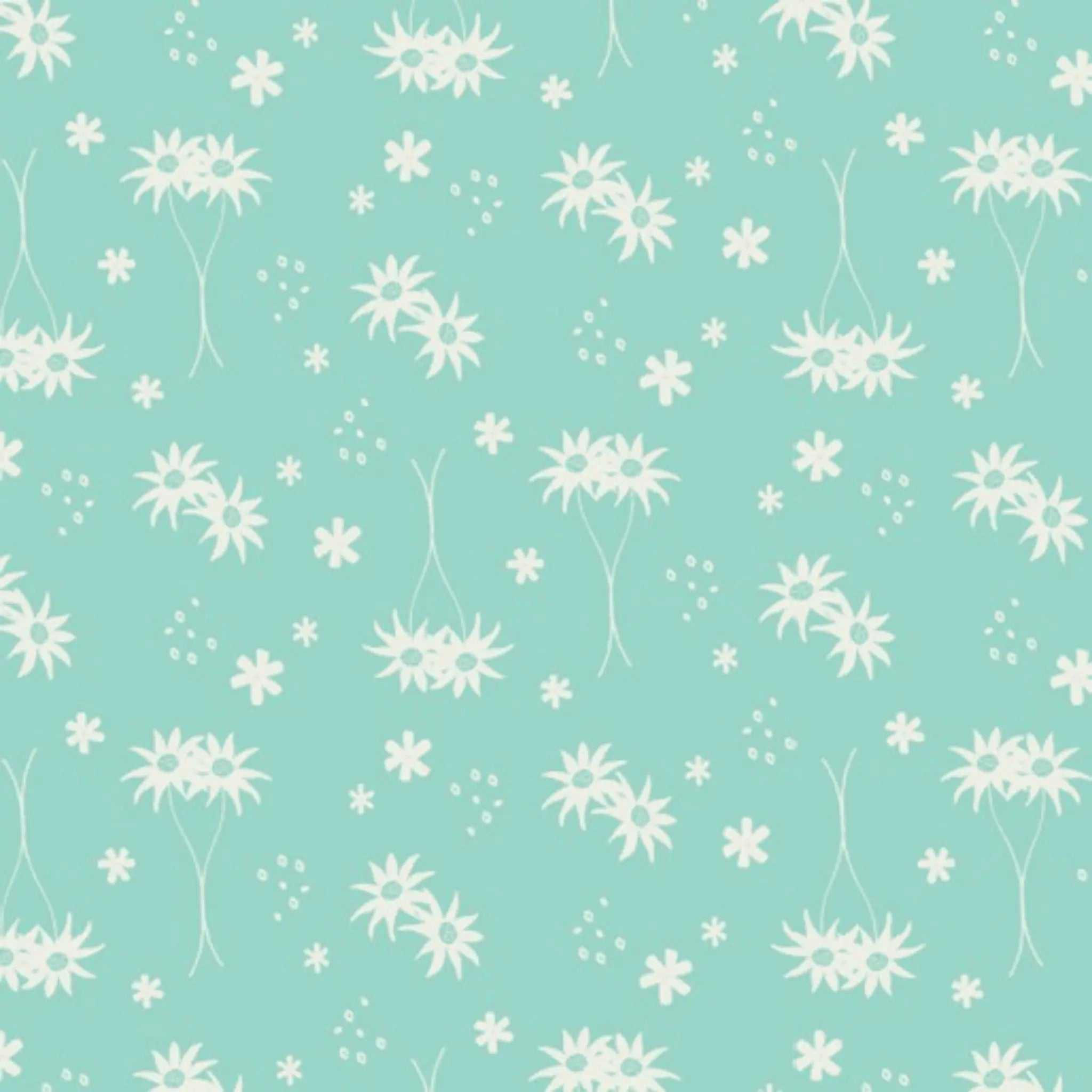 Koala Capers Little Flannel Turquoise - Amanda Joy KK Fabrics - Three Wishes Patchwork Fabric