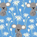 Koala Capers Sweet Koala Blue - Amanda Joy Designs KK Fabrics - Three Wishes Patchwork Fabric