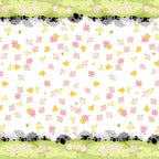 Lal the Lamb Mama Lal double border white sleepy sheep flowers bees novelty kids quilting fabric baby quilts nursery borders