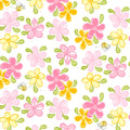Lal the Lamb Mama Lal flowers bees white pink orange yellow novelty kids quilting fabric baby quilts nursery projects