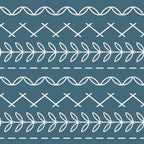 Cross stitch geo stripe rows white teal blue quilting cotton fabric for baby quilts sashing borders and patchwork sewing projects