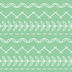 Cross stitch geo stripe rows white sage green quilting cotton fabric for baby quilts sashing borders and patchwork sewing projects