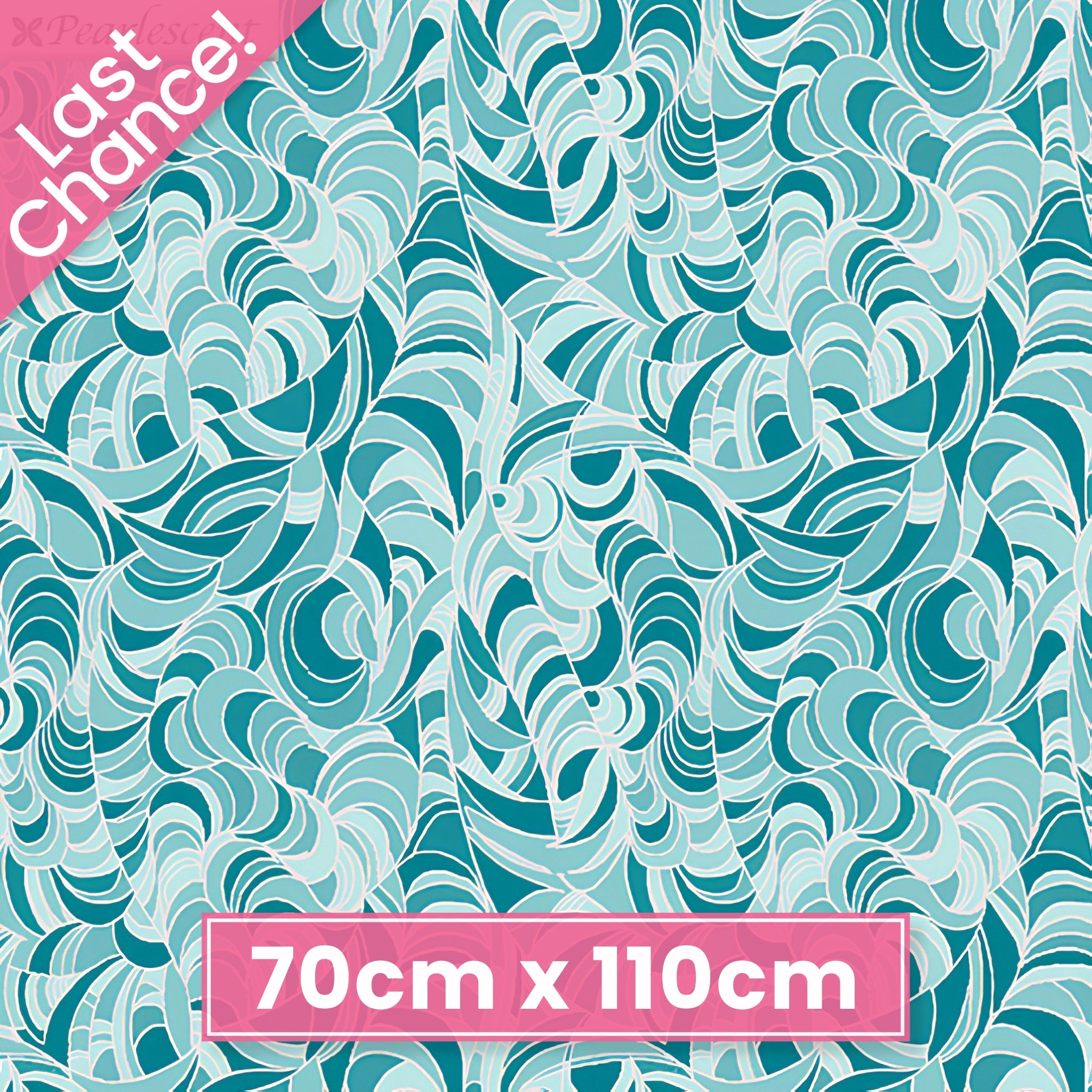 Pearlescent tonal teal quilting fabric swirling ripple pattern aqua deep teal for elegant quilts backgrounds sashing and patchwork projects
