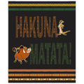 Lion King Hakuna Matata panel Disney fabric for kids' quilts, wall hangings and patchwork sewing projects