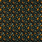 Disney Lion King Simba silhouettes tropical leaves black fabric for kids' quilts, jungle-themed projects and patchwork sewing projects