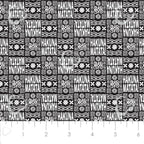 Disney Lion King tribal geometric Hakuna Matata black white fabric for kids' quilts, bags and patchwork sewing projects