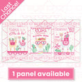 Llama Love novelty panel snowy white three blocks llama puns heart glasses cacti bunting fabric for girls quilts wall hangings and tween bedroom projects