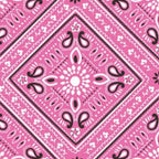 Versatile bandana paisley vibrant pink fabric for horse-themed quilts bags and riding accessories