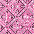 Classic bandana paisley vibrant pink fabric for horse-themed quilts bags and riding accessories