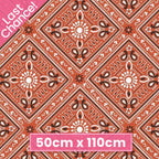 Classic bandana paisley vibrant red fabric for horse-themed quilts bags and riding accessories
