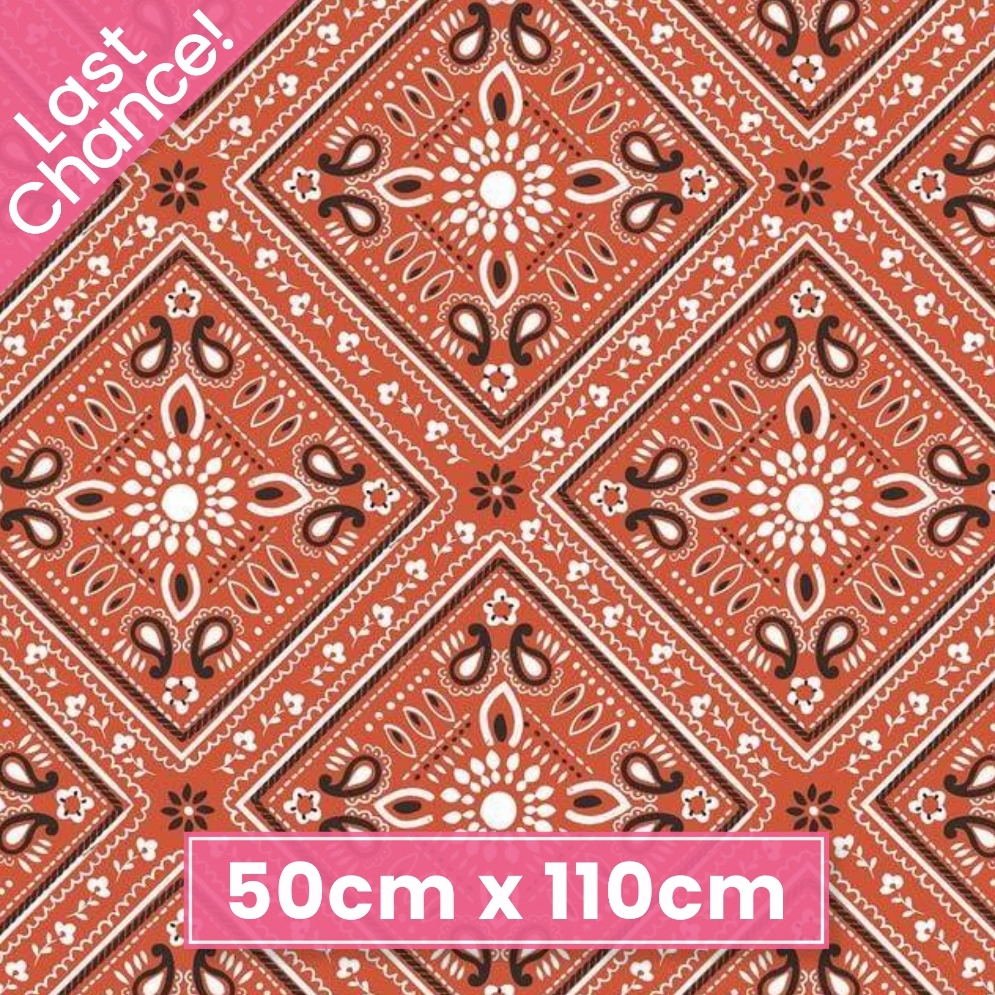 Classic bandana paisley vibrant red fabric for horse-themed quilts bags and riding accessories