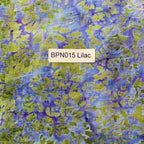 Blue purple olive green damask batik quilting fabric organic leafy pattern for nature quilts and patchwork projects