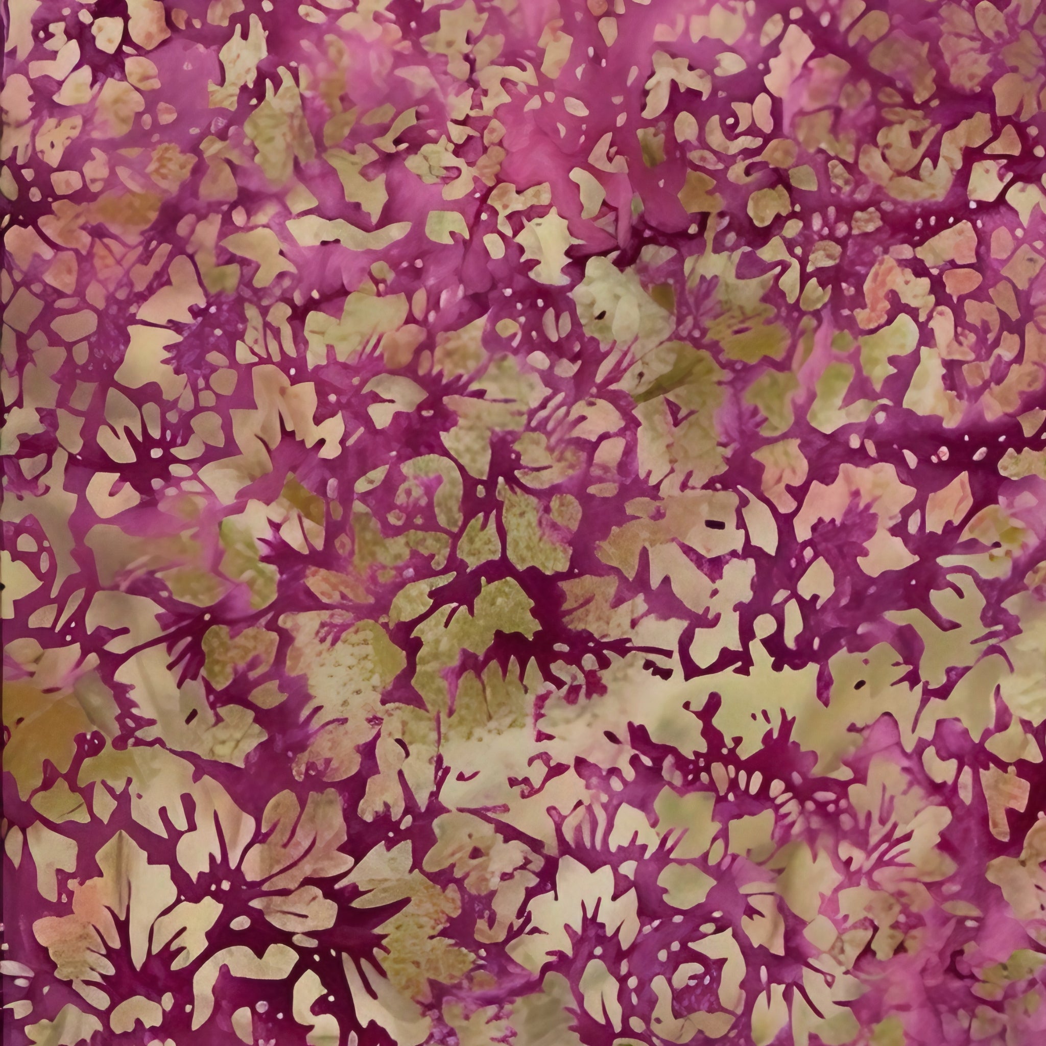 Deep magenta pink and taupe floral damask batik fabric for quilt backgrounds sashing and patchwork projects