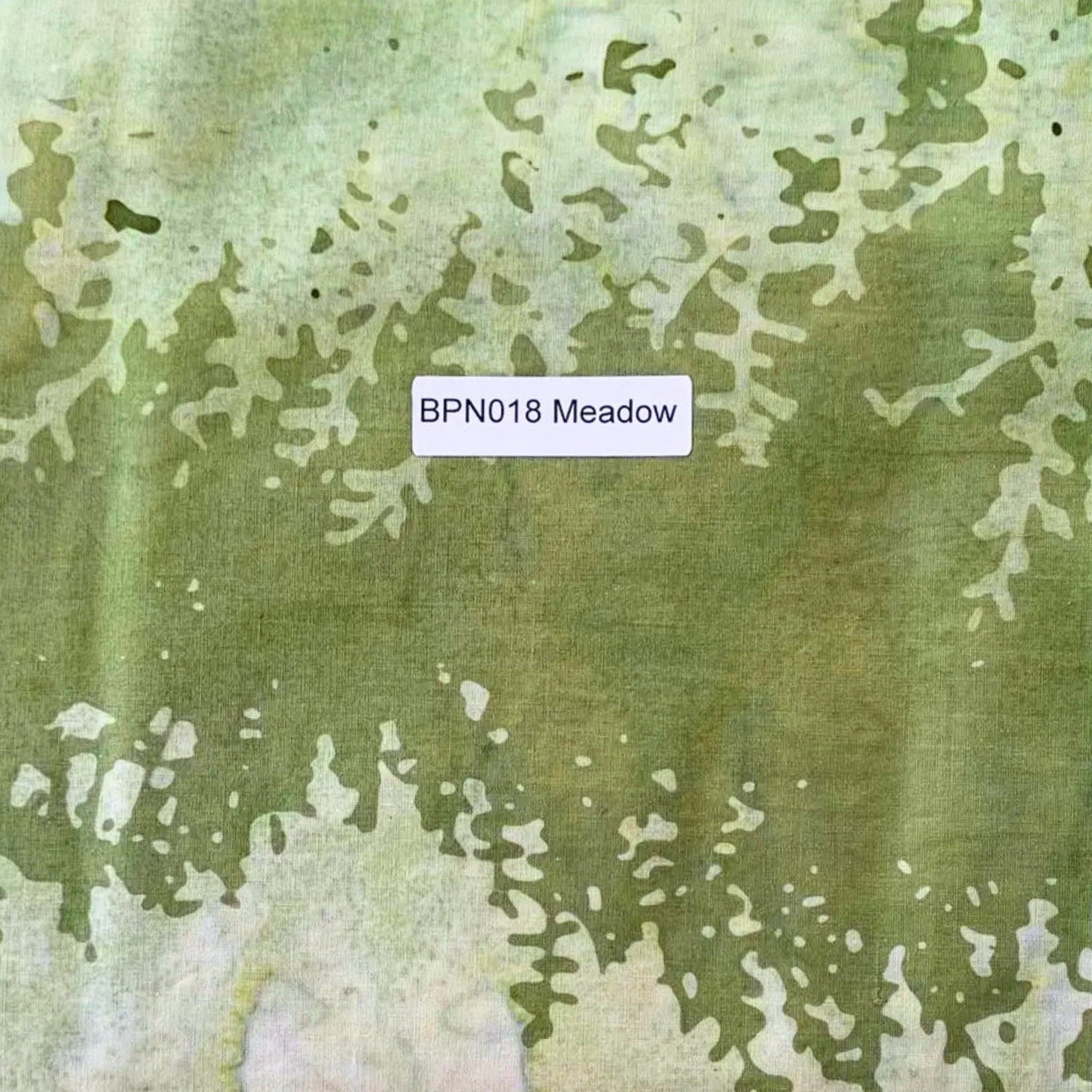 Olive green pale yellow-green botanical silhouette double border batik quilting fabric for quilt borders and nature patchwork