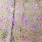 Dusty pink taupe grey green petal spray batik quilting fabric for floral quilts and patchwork projects